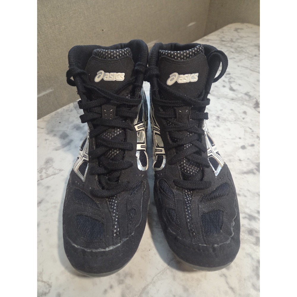 Asics Black and White Athletic Shoes